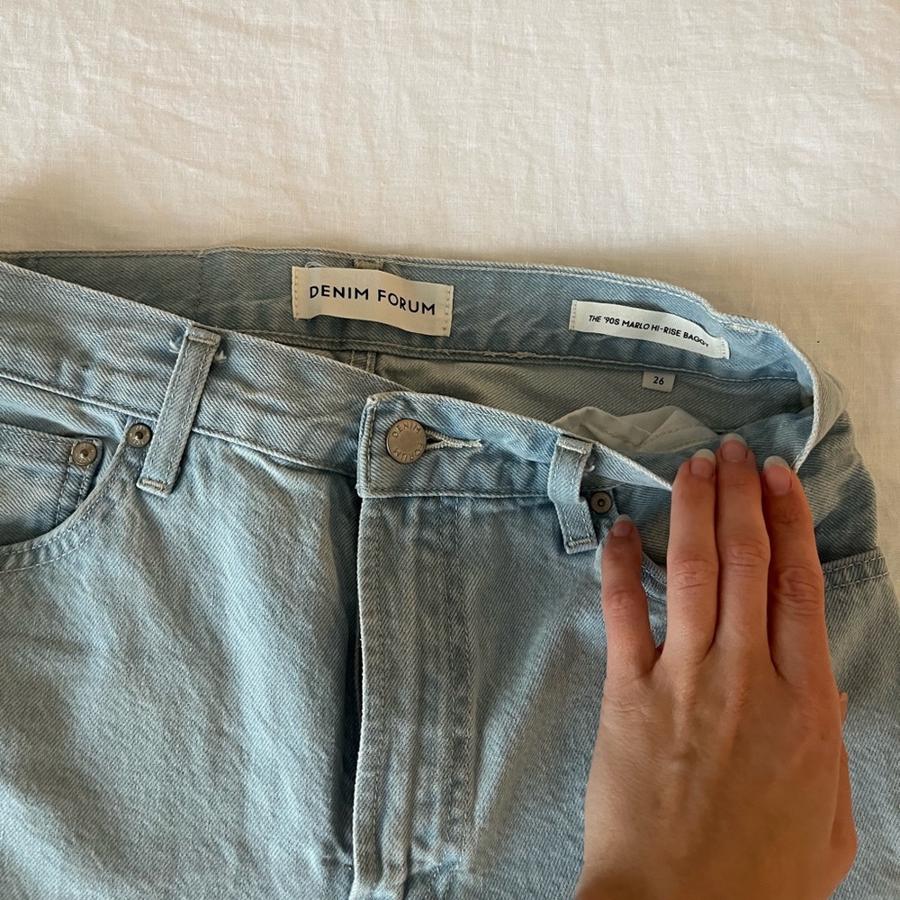 The '90s Marlo Hi-Rise Baggy Jean - Baby Baby Bleu - Picture 6 of 7